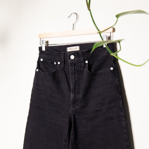 Madewell Perfect Vintage Wide-Leg Jean, Black (Size 27, Cropped) - Picture 3 of 5